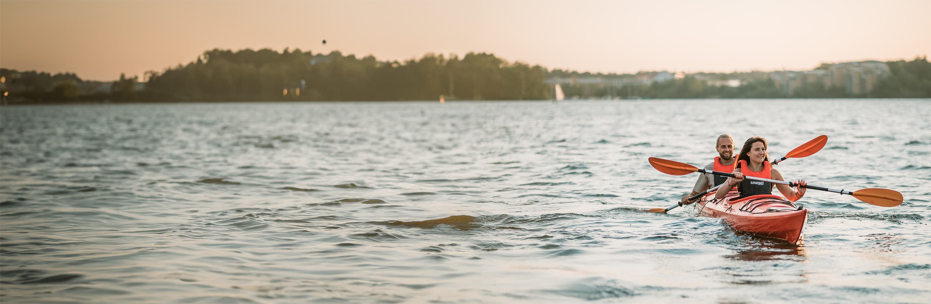 Couple Paddling